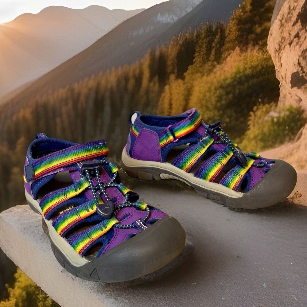 Keen Newport H2 Sandals Youth Big Kid 3 Rainbow Multicolor Outdoors Hiking Water